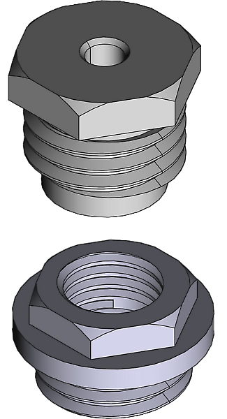M22 cable gland + adapter