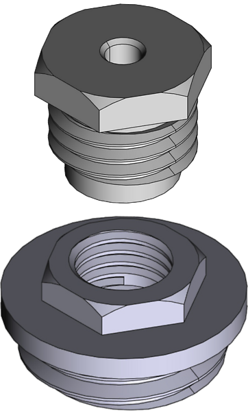 M30 cable gland + adapter